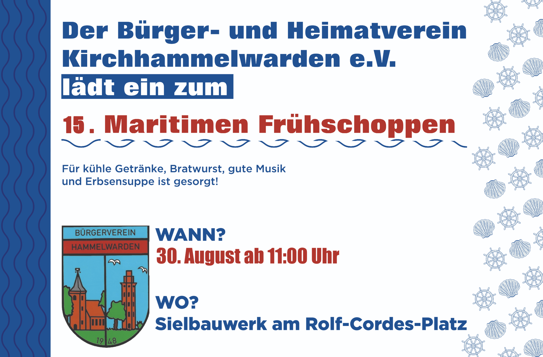 Sielbauwerk am 30.08.2026 ab 11 Uhr
